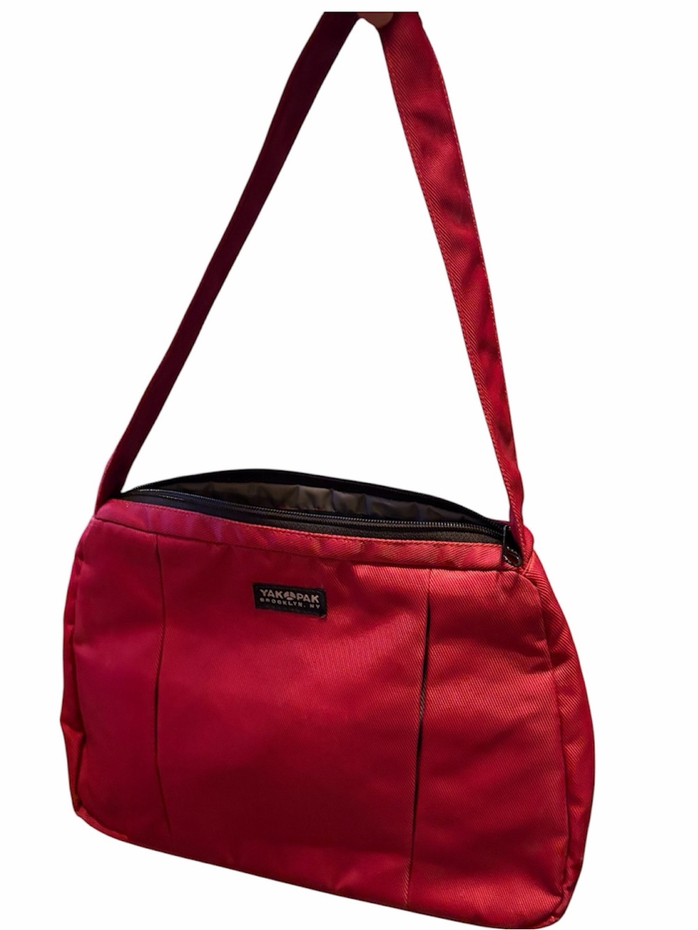 Yak Pak Red Nylon Shoulder Bag